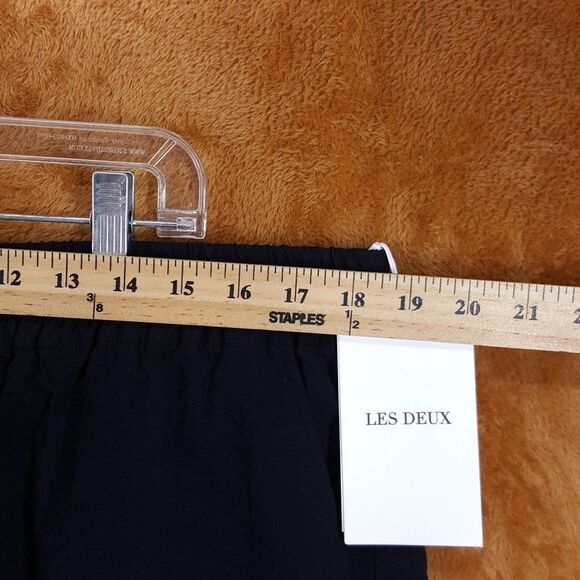 LES DEUX Shorts Mens XXL Black Pull On Drawstring Loose Fit Seersucker PATRICK - Picture 7 of 10